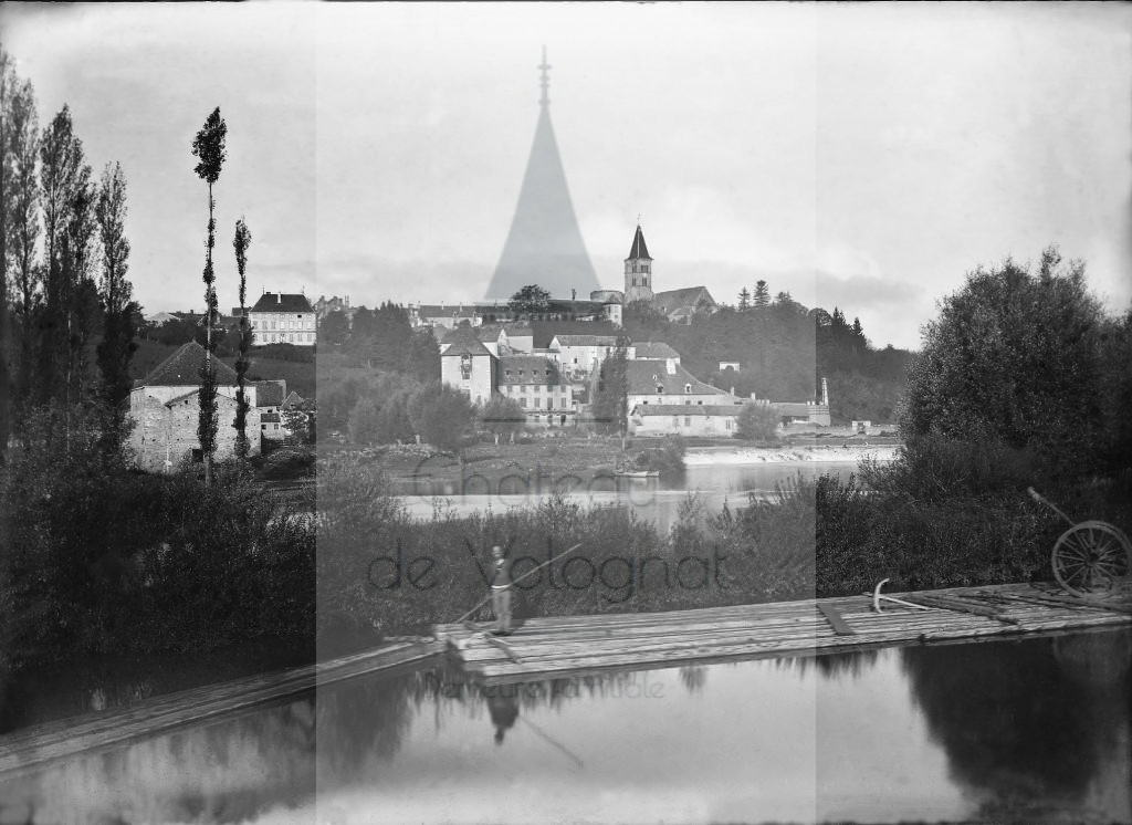 New - Château de Volognat - Photos - Hubert Vaffier - Cuisery - Vue prise au bord de la Seille - 1880-09-22 - 106