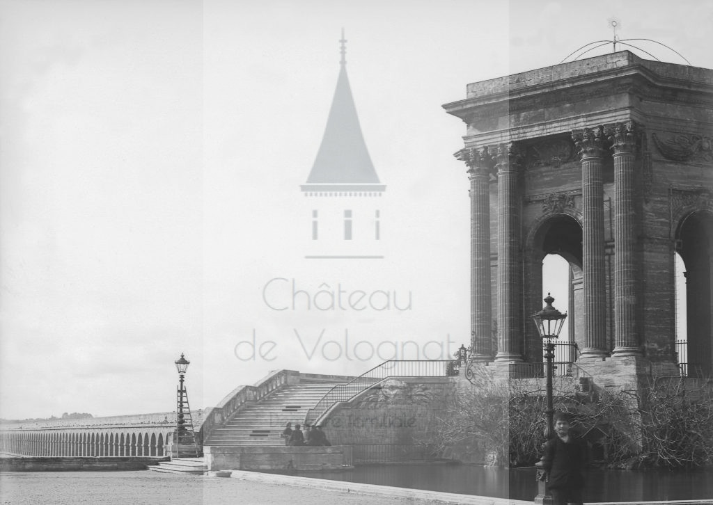 Château de Volognat - Photos - Hubert Vaffier - Montpellier - Le Peyrou et l'acqueduc - 09/03/1889 - 1451