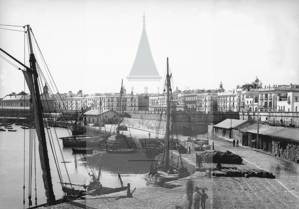 New - Château de Volognat - Photos - Hubert Vaffier - Cadix - Puerta del mar et quais - 1889-04-19 - 1636