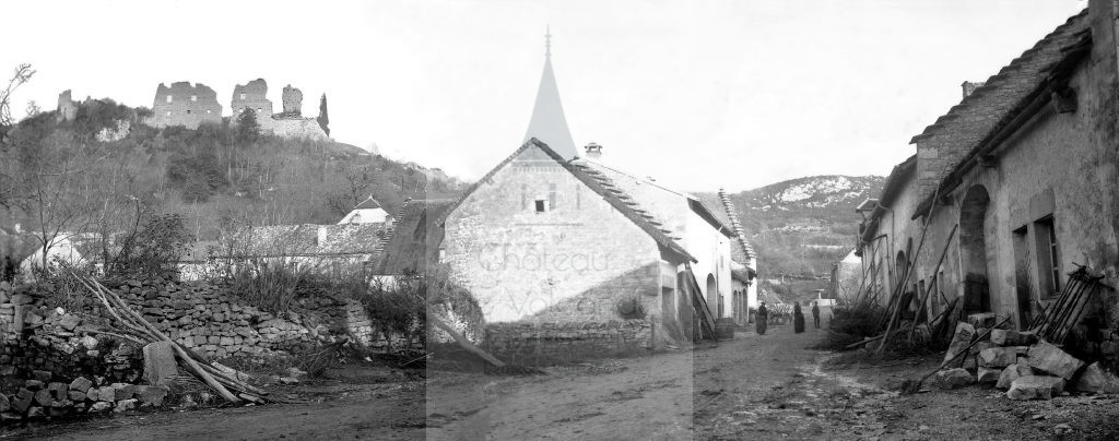 New - Château de Volognat - Photos - Hubert Vaffier - La Tour de Meix - Grande rue du village - 1880-10-28 - 165_166