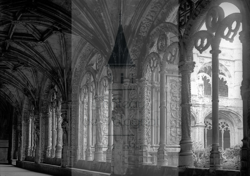 New - Château de Volognat - Photos - Hubert Vaffier - Lisbonne - Cloitre de Belem arcades au rez de chaussé - 1889-05-06 - 1688