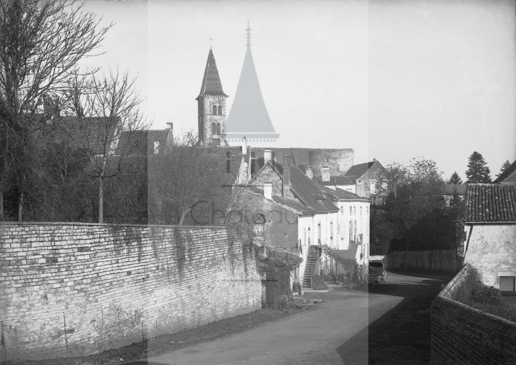 New - Château de Volognat - Photos - Hubert Vaffier - Cuisery - Vue prise depuis l'hopital - 1889-11-14 - 1753