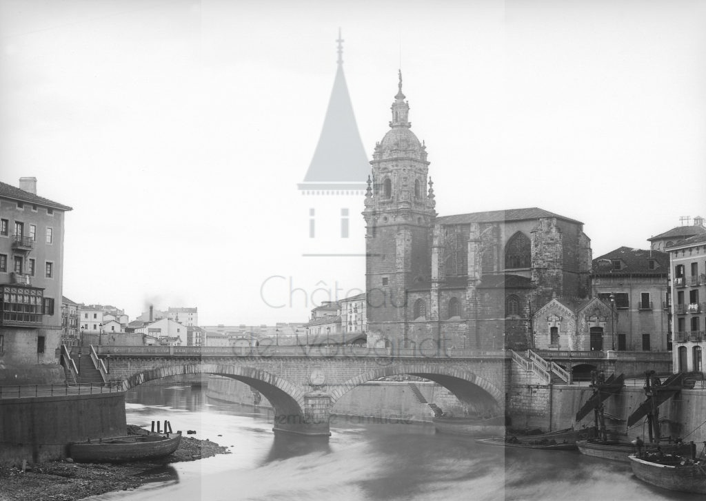 New - Château de Volognat - Photos - Hubert Vaffier - Bilbao - Quai et église Saint Antoine - 1890-03-30 - 1771