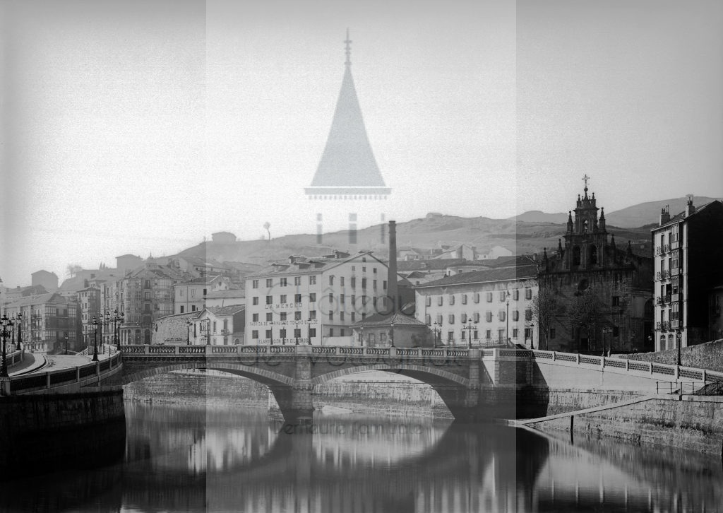 New - Château de Volognat - Photos - Hubert Vaffier - Bilbao - Pont et église de la Merced - 1890-03-30 - 1775