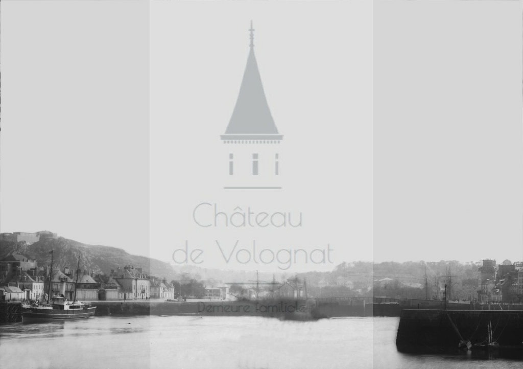 Château de Volognat - Photos - Hubert Vaffier - Cherbourg - Vue générale prise de la jetée - 22/05/1891 - 2056