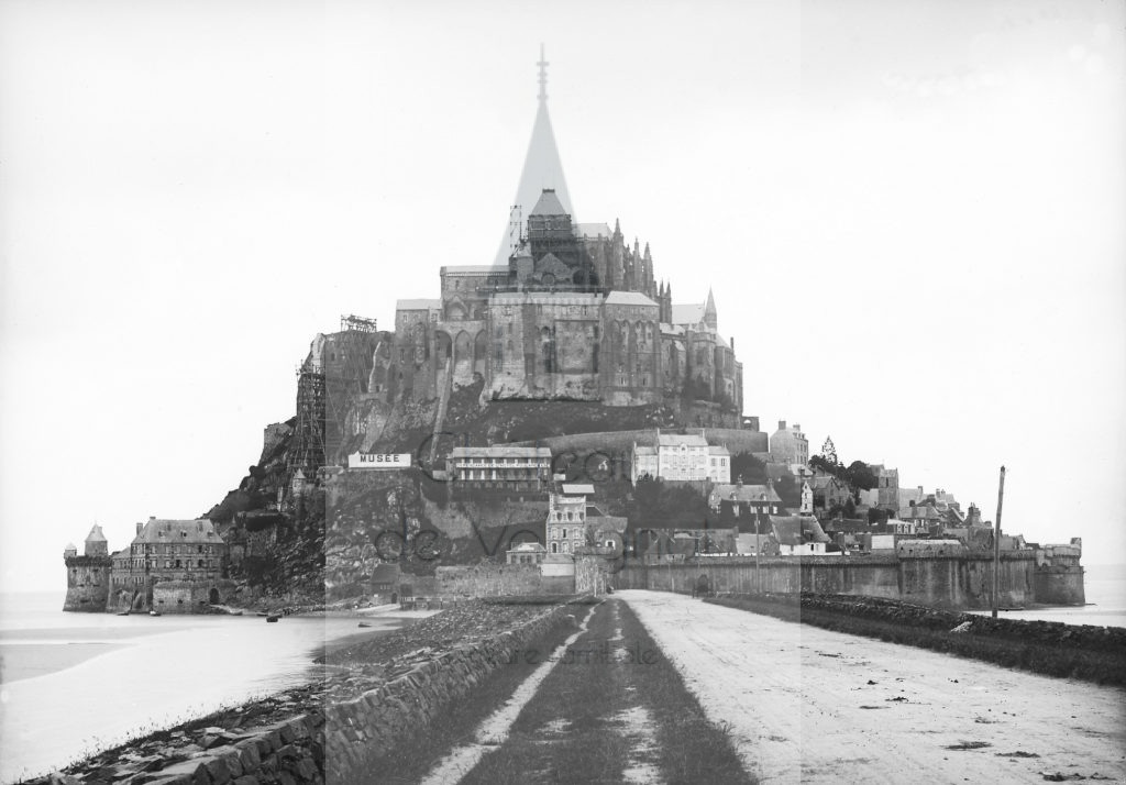 New - Château de Volognat - Photos - Hubert Vaffier - Mont Saint Michel - Vue générale prise de la jetée - 1891-05-28 - 2086