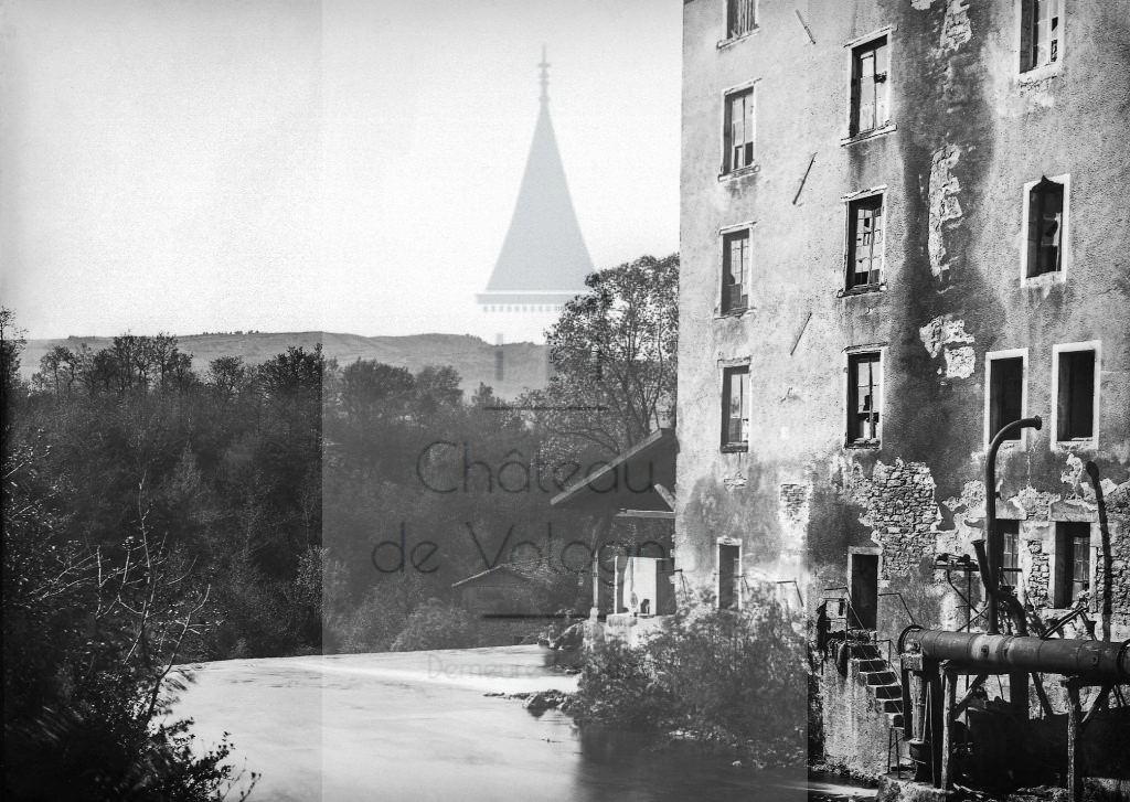 New - Château de Volognat - Photos - Hubert Vaffier - Saint germain de Beard - La papeterie et le haut de la chute - 1894-05-09 - 2917