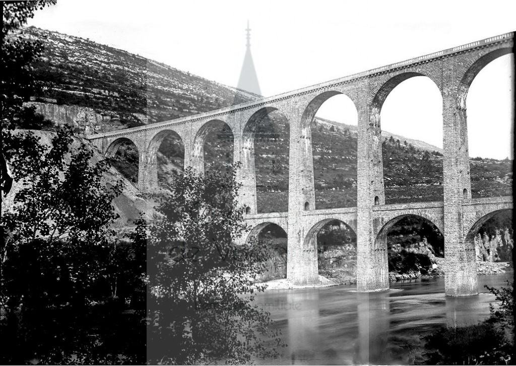 New - Château de Volognat - Photos - Hubert Vaffier - Bolozon - Viaduc de Cize Bolozon arches coté ouest - 1894-08-08 - 2967