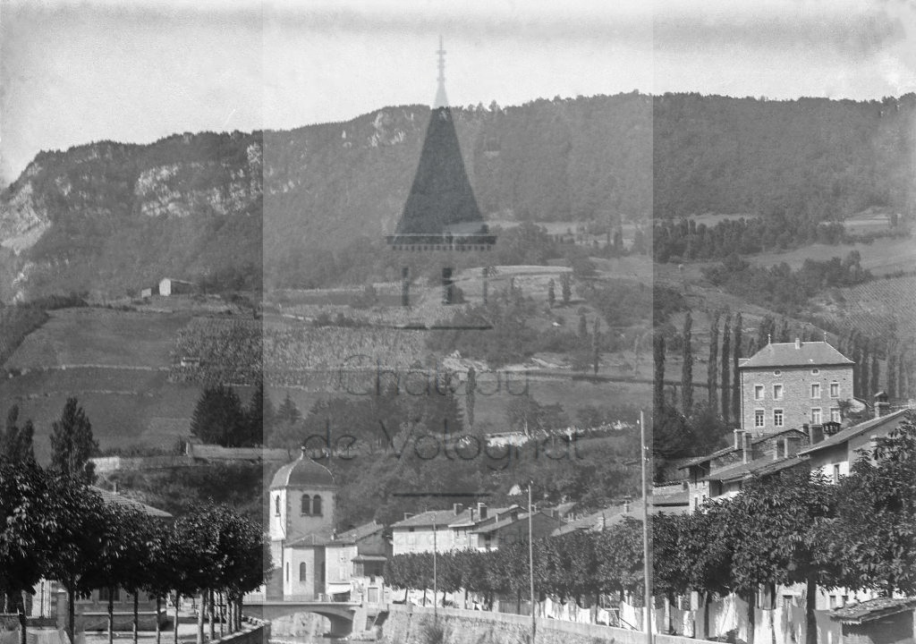 New - Château de Volognat - Photos - Hubert Vaffier - Saint Rambert en Bugey - Vue prise de la passerelle - 1895-09-04 - 3023