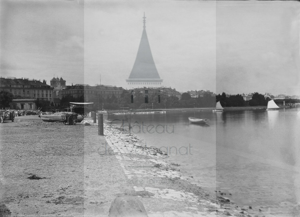 New - Château de Volognat - Photos - Hubert Vaffier - Genève - Vue générale jardin anglais pris de la jetée sud - 1883-07-17 - 359