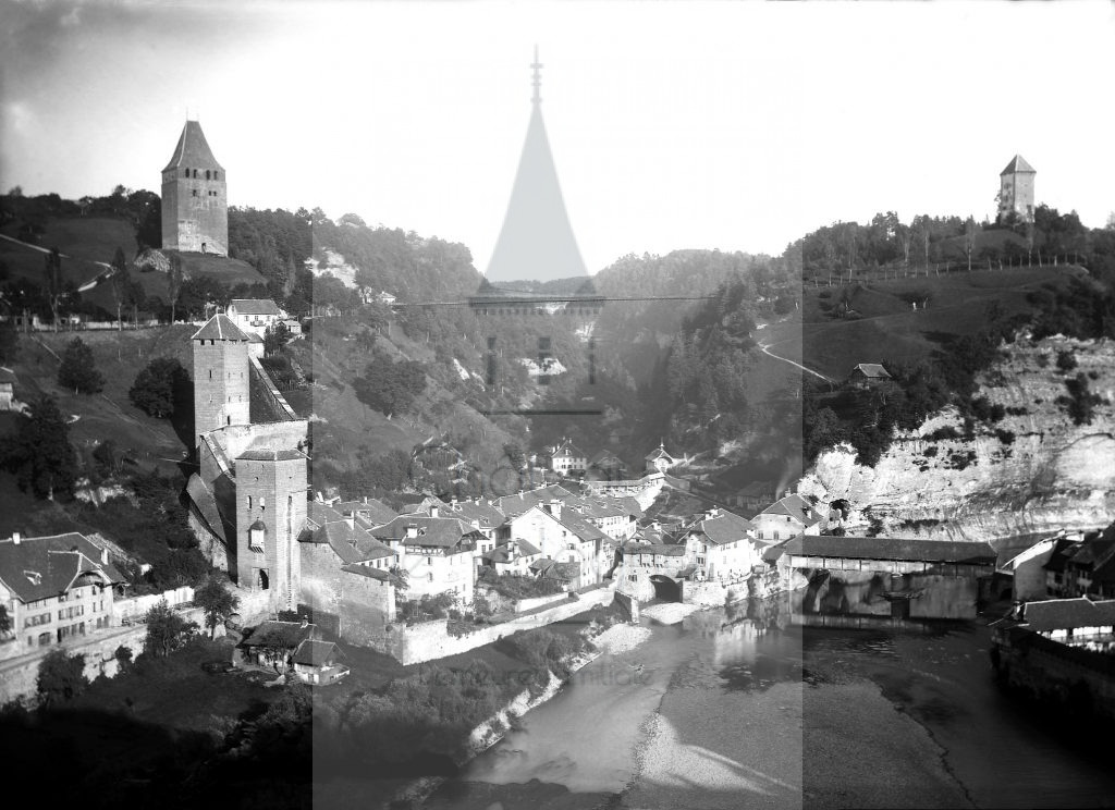 New - Château de Volognat - Photos - Hubert Vaffier - Fribourg - Le pont de Gotteron - 1883-09-10 - 418