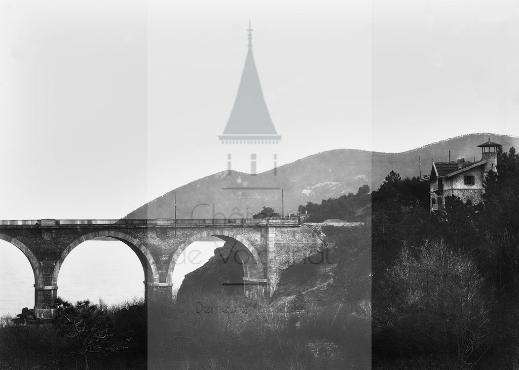 Château de Volognat - Photos - Hubert Vaffier - Théoule - Le pont puis la gare - 24/03/1886 - 867